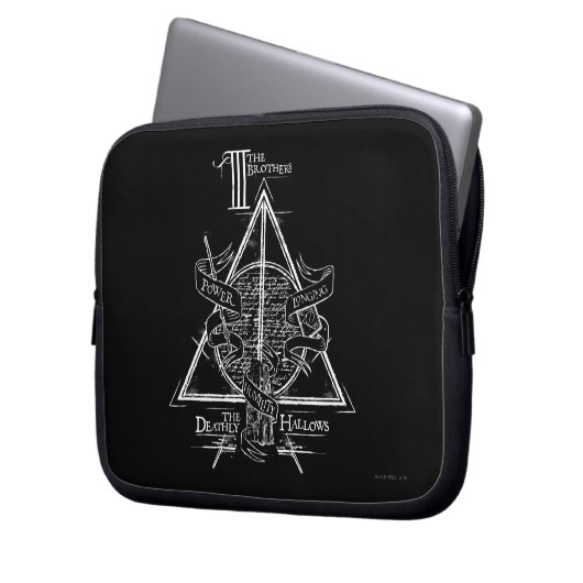 Harry Potter Spell DEATHLY HALLOWS Graphic Laptopschutzhülle (Vorderseite Links)
