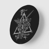 Harry Potter Spell DEATHLY HALLOWS Graphic Runde Wanduhr (Winkel)