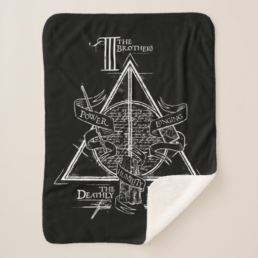Harry Potter Spell DEATHLY HALLOWS Graphic Sherpadecke (Vorderseite)