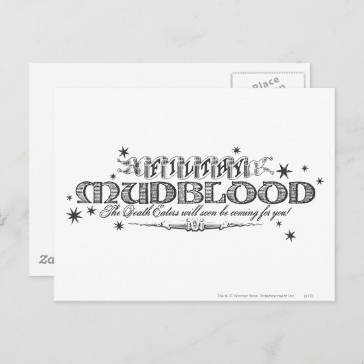 Harry Potter Spell | Filthy Mudblood Postkarte (Vorne/Hinten)