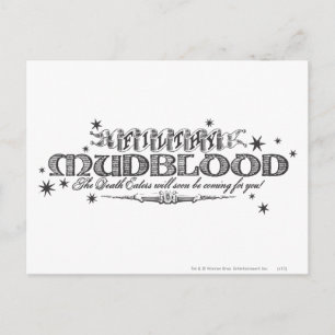 Harry Potter Spell Filthy Mudblood Postkarte