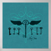 Harry Potter Spell | Fliegende Schlüssel Poster (Vorne)