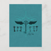 Harry Potter Spell | Flying Keys Postkarte (Vorderseite)