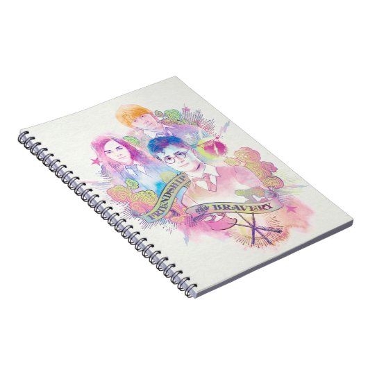 Harry Potter Spell | Harry, Hermione & Ron Waterc Notizblock (Rechte Seite)