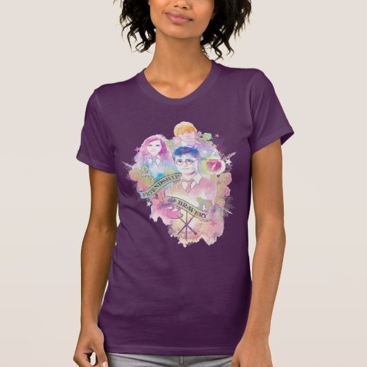 Harry Potter Spell | Harry, Hermione & Ron Waterc T-Shirt (Vorderseite)