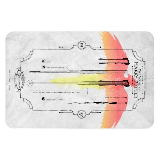 Harry Potter Spell | Harry's Wand Infografik Magnet (Horizontal)