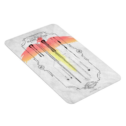 Harry Potter Spell | Harry's Wand Infografik Magnet (Rechte Seite)