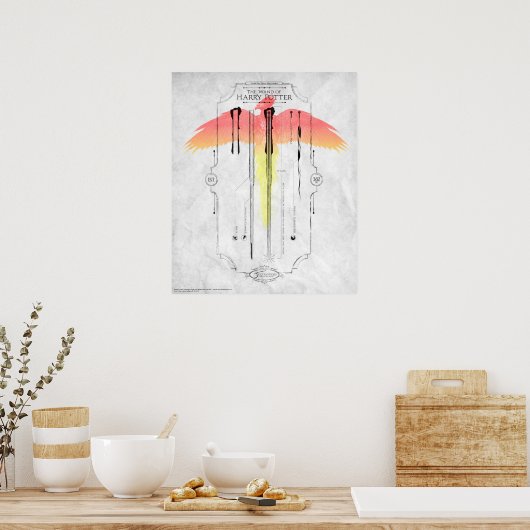 Harry Potter Spell | Harry's Wand Infografik Poster (Küche)