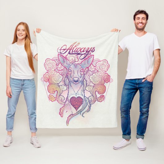 Harry Potter Spell | "Immer" Doe Patronus Fleecedecke (Beispiel)