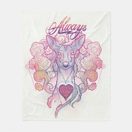 Harry Potter Spell | "Immer" Doe Patronus Fleecedecke (Vorderseite)