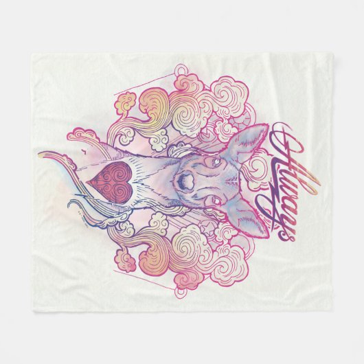 Harry Potter Spell | "Immer" Doe Patronus Fleecedecke (Vorderseite (Horizontal))