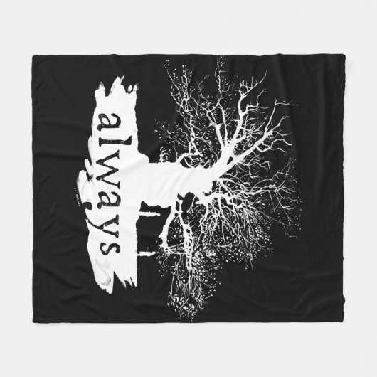 Harry Potter Spell | Immer Silhouette angeben Fleecedecke (Vorderseite (Horizontal))