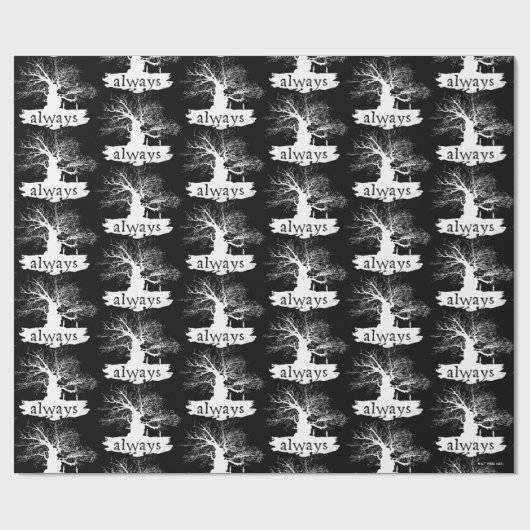 Harry Potter Spell | Immer Silhouette angeben Geschenkpapier (Flach)