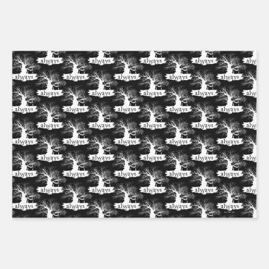 Harry Potter Spell | Immer Silhouette angeben Geschenkpapier Set (Vorderseite 2)