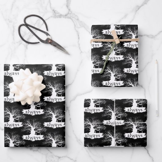 Harry Potter Spell | Immer Silhouette angeben Geschenkpapier Set (Vorderseite)