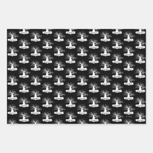 Harry Potter Spell | Immer Silhouette angeben Geschenkpapier Set (Vorderseite)