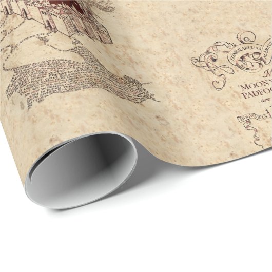 Harry Potter Spell | Marauder’s Map Geschenkpapier (Rolleneckpunkt)