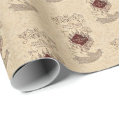 Harry Potter Spell | Marauder’s Map Geschenkpapier (Rolleneckpunkt)