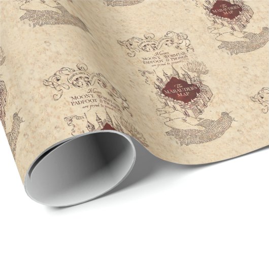 Harry Potter Spell | Marauder’s Map Geschenkpapier (Rolleneckpunkt)
