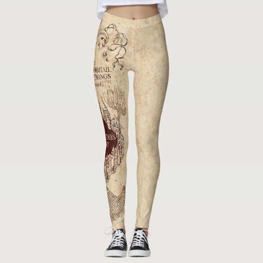 Harry Potter Spell | Marauder’s Map Leggings (Vorderseite)