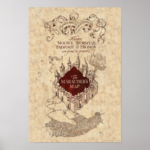 Harry Potter Spell   Marauder’s Map Poster