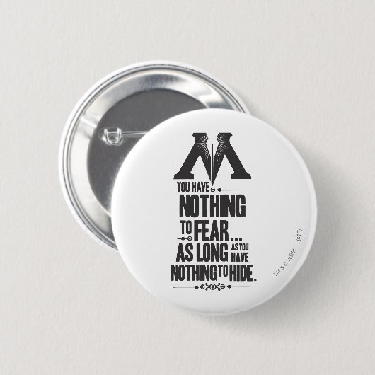 Harry Potter Spell | Ministerium für Magische Prop Button (Vorne & Hinten)