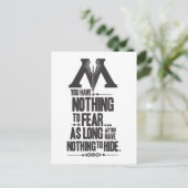 Harry Potter Spell | Ministerium für Magische Prop Postkarte (Stehend Vorderseite)