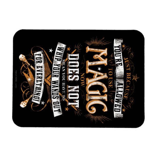 Harry Potter Spell | Nur weil Sie erlaubt sind Magnet (Horizontal)