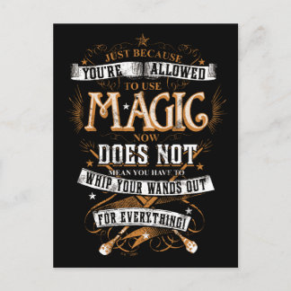 Harry Potter Spell | Nur weil Sie erlaubt sind Postkarte
