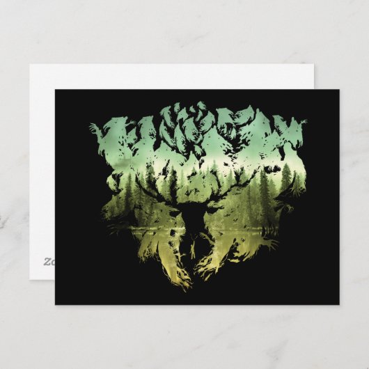 Harry Potter Spell | Stag Patronus Postkarte (Vorne/Hinten)
