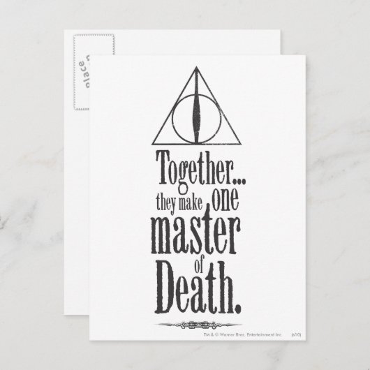 Harry Potter Spell | Todesmeister Postkarte (Vorne/Hinten)