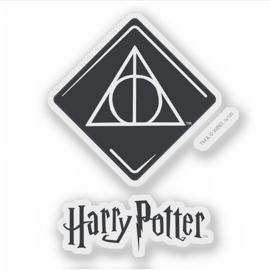 Harry Potter Spell | Todhafensymbol Aufkleber (Vorderseite)