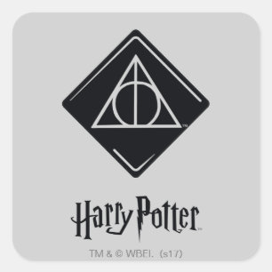 Harry Potter Spell   Todhafensymbol Quadratischer Aufkleber