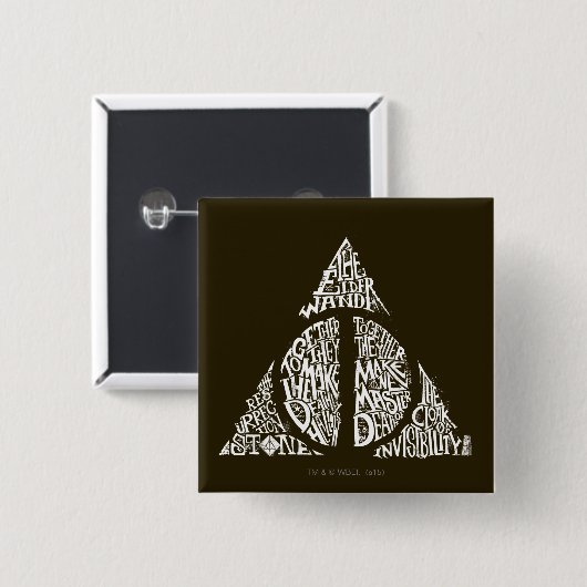 Harry Potter Spell | TOTHLY HALLOWS Typografy Gr Button (Vorne & Hinten)
