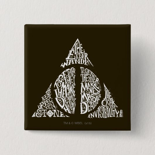 Harry Potter Spell | TOTHLY HALLOWS Typografy Gr Button (Vorderseite)