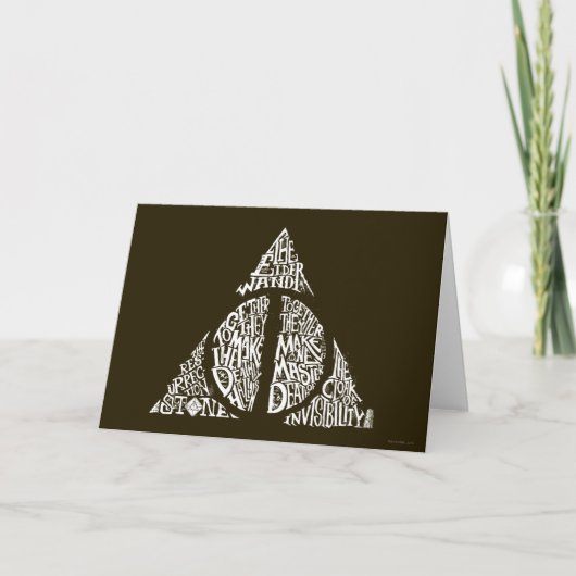 Harry Potter Spell | TOTHLY HALLOWS Typografy Gr Karte (Vorderseite)