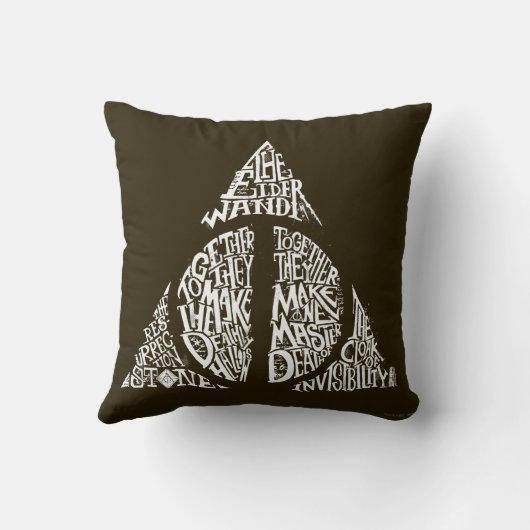 Harry Potter Spell | TOTHLY HALLOWS Typografy Gr Kissen (Rückseite)