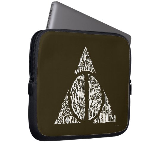 Harry Potter Spell | TOTHLY HALLOWS Typografy Gr Laptopschutzhülle (Vorne Rechts)