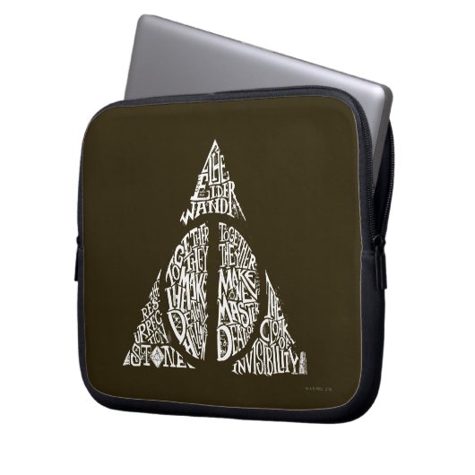 Harry Potter Spell | TOTHLY HALLOWS Typografy Gr Laptopschutzhülle (Vorderseite Links)