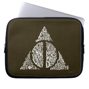 Harry Potter Spell TOTHLY HALLOWS Typografy Gr Laptopschutzhülle