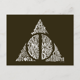 Harry Potter Spell | TOTHLY HALLOWS Typografy Gr Postkarte