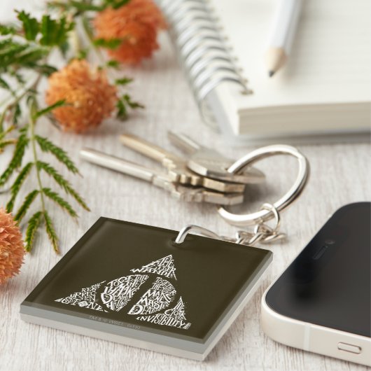 Harry Potter Spell | TOTHLY HALLOWS Typografy Gr Schlüsselanhänger (Vorderseite rechts)