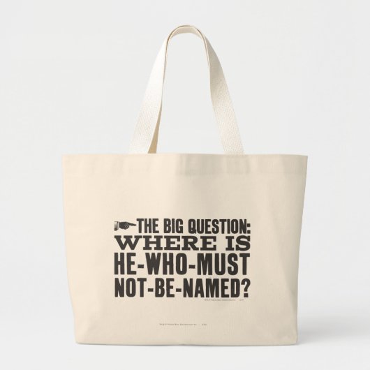 Harry Potter Spell | Wo ist Voldermort? Jumbo Stoffbeutel (Vorne)