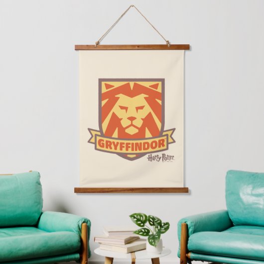 HARRY POTTER™ | Summer Magic GRYFFINDOR™ Crest Wandteppich Mit Holzrahmen (Wohnzimmer)