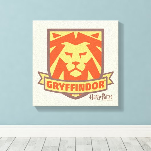HARRY POTTER™ | Summer Magic GRYFFINDOR™ Wappen Leinwanddruck (Insitu (Holzboden))