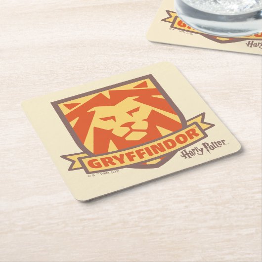 HARRY POTTER™ | Summer Magic GRYFFINDOR™ Wappen Rechteckiger Pappuntersetzer (angewinkelt)
