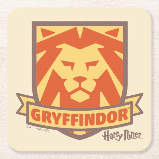 HARRY POTTER™ | Summer Magic GRYFFINDOR™ Wappen Rechteckiger Pappuntersetzer (Vorderseite)