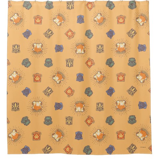 HARRY POTTER™ | Summer Magic HOGWARTS™ Pattern Duschvorhang (Vorderseite)