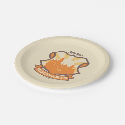 HARRY POTTER™ | Summer Magic HOGWARTS™ Wappen Pappteller (Schrägansicht)