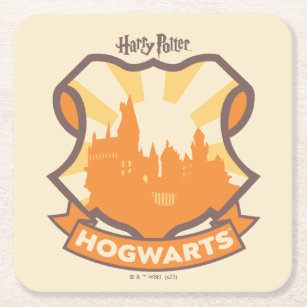 HARRY POTTER™   Summer Magic HOGWARTS™ Wappen Rechteckiger Pappuntersetzer